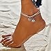 NewChiChi 2PCS Boho Layered Anklet Bracelet Handmade Beach Foot Jewelry for Women Girls