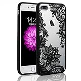 iPhone 6 Case, JICUIKE [Render Print] Phone Cases Henna Paisley Datura Sexy Lace Flower Soft Border + Matte Hard Back Cover for iPhone 6/6S 4.7 Inch [Black Mandala]