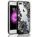 iPhone 6 Case, JICUIKE [Render Print] Phone Cases Henna Paisley Datura Sexy Lace Flower Soft Border + Matte Hard Back Cover for iPhone 6/6S 4.7 Inch [Black Mandala]