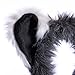 Life-like Ring-Tailed Lemur Ears Headband Accessory for Ring-Tailed Lemur Cosplay, Ring-Tailed Lemur Costume, Pretend Animal Play or Zoo Animal Party Costumes