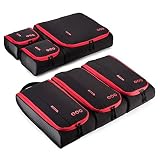 BAGSMART Packing Cubes 6-Pcs Travel Packing Organizer Fit Perfectly in Carry on Luggage, 3 Sizes
