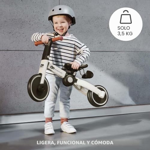 4TRIKE Triciclo 3 en 1, Minibicicleta, sin Pedales, Bicicleta bebé, para niños, Minitriciclo de Equilibrio, Plegable, Asiento Ajustable, 12 meses - 5 años, 25 kg, Amarillo y Azul