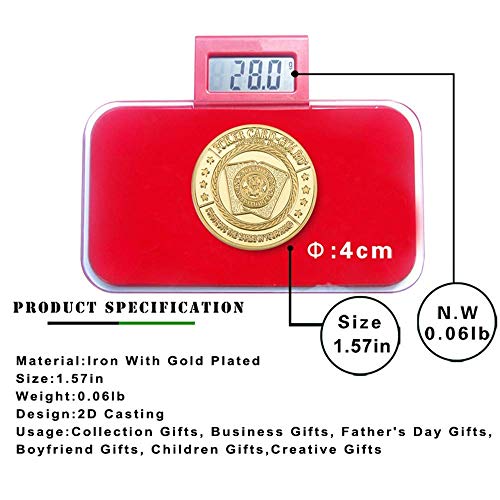 Poker Card-Guard Coin Collectibles Table Games Poker Card-Guard Golden Coin w/Plastic Case, Poker Chips Coin, A Great Coin Collecting Gifts for Husband, Father, Friends