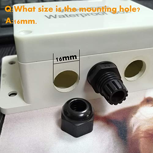 Vonvoff Diy Electrical Box Universal Junction Box Dustproof Waterproof Ip65 Abs Plastic Box Enclosure With Fixed Hole And 4pcs X M16 Cable Gland 3 94 X 2 68 X 1 97 Inch 100 X 68 X 50 Mm Black Pricepulse