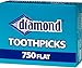 Diamond Brands Flat Toothpicks, 750 Count