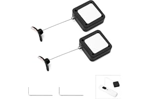 FEAMIRIA 2 Pack Retractable Remote Control Tether - Anti-Lost Remote Leash for TV Remotes, Durable Remote Tether with Adjustable Length, Securely Attach Streaming/TV Remote Controls to Prevent Misplacement