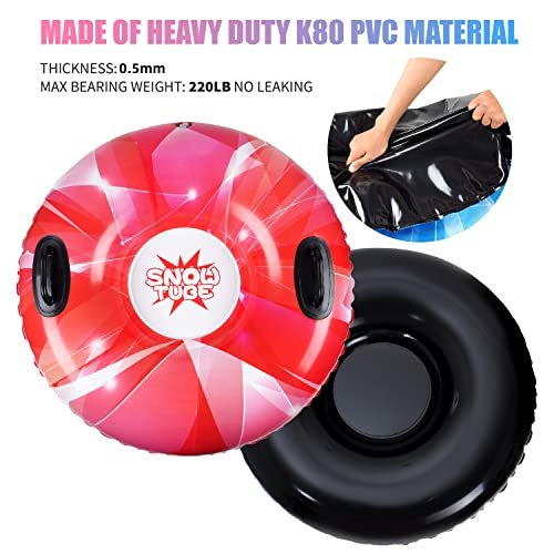 CALO Snow Tube Sled for Kids and Adults 2 Pack, 34\