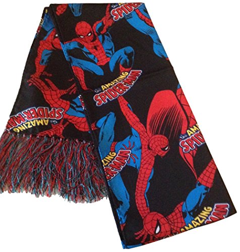 Marvel Comics Amazing Spider-Man Silk Fabric Decorative Costume Scarf With Tassels