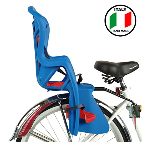 Bellelli Pepe Seatpost Mounted Baby Carrier, Red/Blue