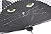 Amajiji Women Lovely Black Cat Folding Silk Fan Handheld Fan for Wedding, Dancing, Church, Party, Gifts (Black)