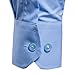 Manwan walk Men's Slim Fit Business Casual Cotton Long Sleeves Solid Button Down Dress Shirts (Small, Navy Blue)
