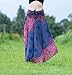 Bangkokpants Women's Long Hippie Bohemian Skirt Gypsy Dress Boho Clothes Flowers One Size Fits (Blue, Plus Size)