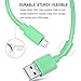 USB Cable, Pofesun 3 Pack 6ft USB 2.0 Nylon Charging Cord High Speed Data Sync for Android/Samsung/Windows/MP3/Camera and More.(Yellow+Green+Orange)