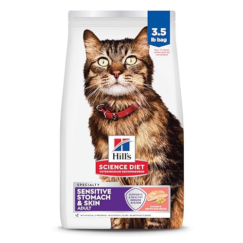 Hill's Science Diet Adult 1-6 Sensitive Stomach & Skin Dry Cat Food, Salmon Rec…