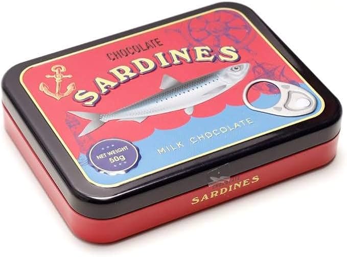 Amazon バレンタイン チョコ おもしろ サーディン缶 チョコレート 50g入り レッド キャメル珈琲 チョコレート菓子 通販