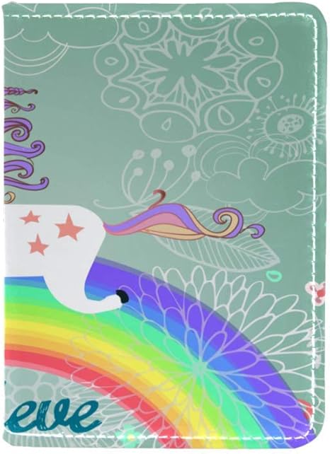 Amazon Co Jp Chenyinan パスポートケース Puレザー パスポートカバー スキミング防止 カード入れ 動物 ユニコーン 虹 花柄 かわいい オシャレ 撥水 防塵 革 旅行 出張 旅行用品 旅行小物 通販