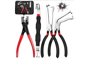 SBGGRL 4 Pcs Electrical Disconnect Pliers and Cars Terminal Pin Removal Tool Kit,37960/37980/13120/ Collar Hose Clamp Pliers Set for Automotive Electric Wire Plug Separatorl