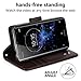 LOKAKA Leather Wallet Phone Case for Sony Xperia 10 Plus, Folding Flip Cases Protective Cover Strong Magnetic Closure Protector with Card Slots Kickstand (Brown, 6.5