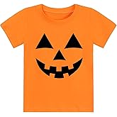 Boys Girls Halloween Shirts Toddler Short Sleeve Pumpkin Spooky Dude Bat Tee Tops T-Shirts