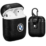 Gift-Hero Compatible with Airpods 1&2 Luxury Leather Cool Case,3D Fun Funny Cool Stylish Designer Design Kits Character Skin Wireless Headphone Fashion Cover for Girls Boys Kids Man Air pods (Bmmw)