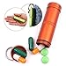 TeLe Xia 3pcs Waterproof Aluminum Pill Box Case Bottle Cache Drug Holder Keychain Container Color Random