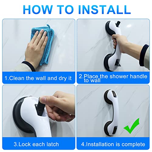 Shower Handle 2 Pack 12 inch Grab Bars for Bathtubs and Showers Shower