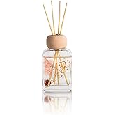 Orelune Reed Diffuser Set, 6.78 fl oz - Elegant Home Fragrance with 5 Sticks - Long-Lasting Scented Oil Diffuser for Room - Gardenia Floral
