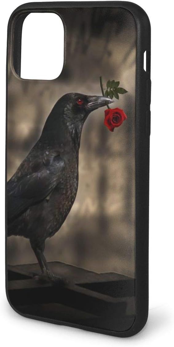 Bite Rose Crow iPhone 11 Pro Max Case, Ultra-Thin Slim Fit Soft TPU Cover Case Compatible with iPhone 11 Pro Max Case 6.5 Inch