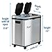 iTouchless 16 Gallon Touchless Sensor Kitchen Trash Can and Recycle Bin with Wheels, 60 Liter Stainless Steel Dual-Compartment (2 x 8 Gallon) Combo Recycling and Garbage Trashcan