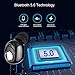 Bluetooth Earpiece, V5.0 Mini Wireless Earbud Earphone Single in-Ear Headphone with Microphone Smallest Invisible Car Headset Compatible with iPhone Samsung Galaxy LG HTC Android Cell Phones (Black)