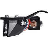 Ortofon 2M Black LVB Premounted - 2M Black LVB Pickup Mounted on SH-4 Black Headshell | Easy Mount on S-shaped Tone Arms | Black/Black