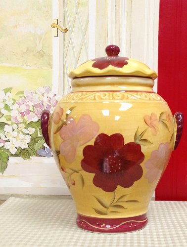 COOKIE JAR, CANISTER SET, TUSCANY GARDEN DECOR