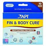 API FIN & BODY CURE Freshwater Fish Powder Medication 10-Count Box, 2.6 oz (172350)