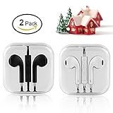 KONGFU MING mf121702 In-Ear Wired Earphones for iPhone 6S/6/5 Android Phone Samsung/Huawei/One Plus/Xiaomi Phone Earbuds Laptop Mp3/4/5 Speaker - White/Black - 2 Piece