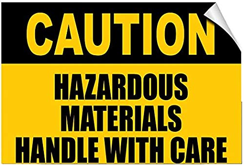 Vvwv Caution Hazardous Materials Handle With Care Sign Sticker For Public Hospital Clinic Office Hall Doctor Shop Home 12 X 8 Inch Amazon In Office Products