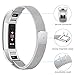 bayite Stainless Steel Bands Compatible Fitbit Alta and Alta HR, Milanese Loop Women Men Pack of 2, Silver and Black 5.5
