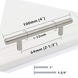 Gobrico Satin Nickel Cabinet Pulls 2-1/2" Hole
