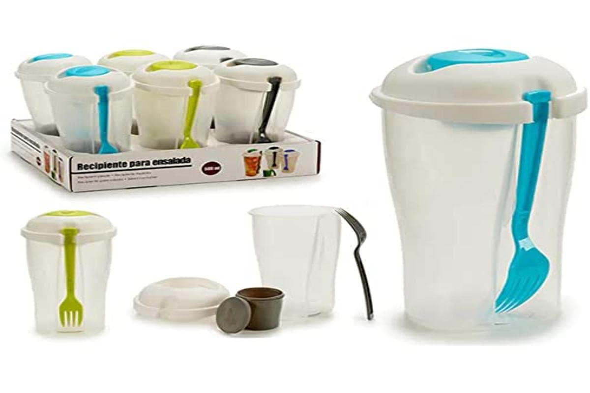 BigBuy Home Salad Bowl Glass (11 x 19.5 x 11 cm)