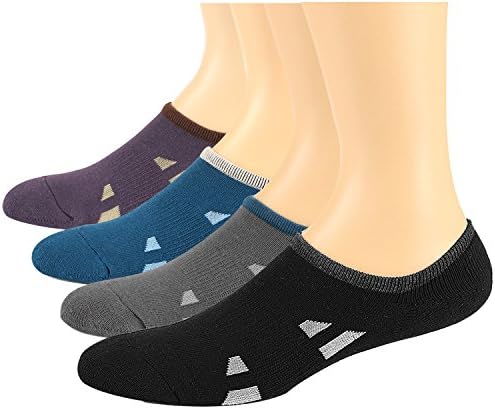 OnceMeet Mens No Show Low Cut Reinforced Durable Cushion Athletic Socks Terry Foot Size 6~11(4Pack)