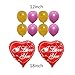 Ezing 40inch Groom Bride Wedding Dress Foil Balloon Party Decoration Marriage with 30inch Diamond Ring and 18inch I Lvoe You Heart Balloon(G)