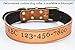 Moonpet Soft Padded Real Genuine Leather Dog Collar-Best Full Grain Heavy Duty Dog Collar-Durable Strong Adjustable for Small Medium Large X-Large Male Female Dogs Walking Run-Dark Brown,16-20''