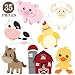 Blulu Farm Animal Party Decorations and Supplies, Farm Animals Decor for Baby Shower, Birthday Party Essentials with 80 Glue Point Dots (35 Pieces Farm Animal Cutouts) primary