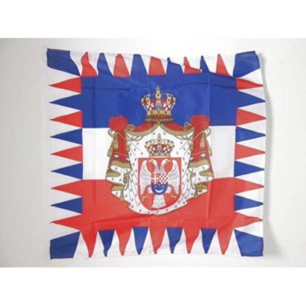 AZ FLAG - Royal Standard of Yugoslavia 1918-1945 Flag - 3x3 Ft - 100% Polyester Yugoslavian kingdom Banner with Sleeve - Fade Resistant - Vivid Colors - 3' x 3' Feet - 90x90 Cm