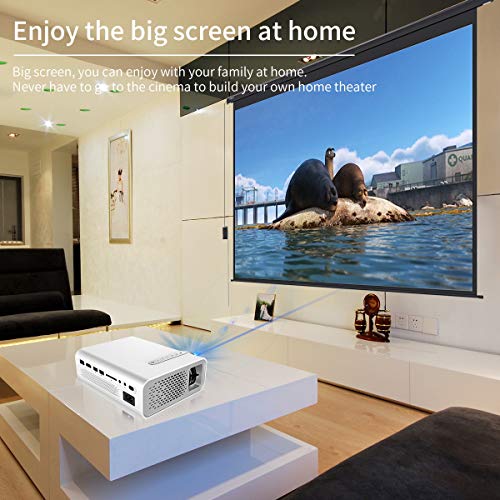 Mini Projectors,lejiada Portable Video Projector 30000 Hours Multimedia Home Theater Movie Projector,Compatible with Full HD 1080P HDMI,VGA,USB,AV,Laptop,Smartphone