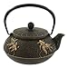 Iwachu Japanese Iron Teapot Tetsubin Gold and Black Goldfish