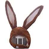BOBILIKE Plush Fun Bunny Ears Hood Women Costume Hats Christmas Gift Warm Soft and Cozy