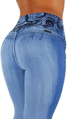 Plus/Junior Size Mid Waist Colombian Design Butt Lift Skinny Jeans