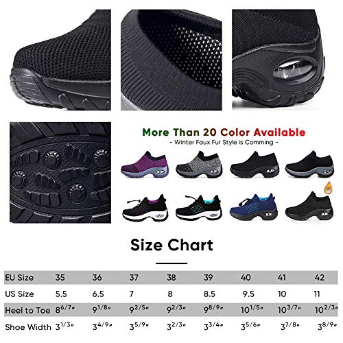 Womens-Walking-Shoes-Sock-Sneakers-Mesh-Slip-On-Air-Cushion-Lady-Girls-Modern-Jazz-Dance-Easy-Shoes-Platform-Loafers