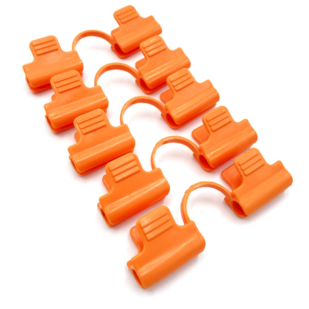 Garden Plant Stake & Netting Connector Clips | Join Bird Mesh, Insect Net & Fleece to Rods & Hoops | 11mm dia (pk 10)