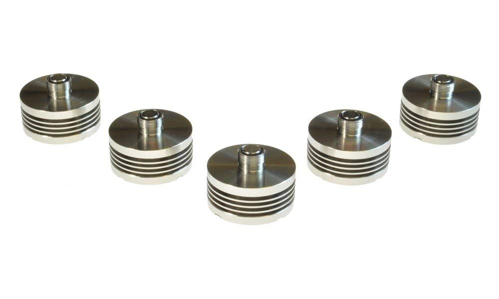 Armerah 510 Thread eCig Heatsink Adapter for 22mm RDA/Atomiser Stainless Steel 5 Pack